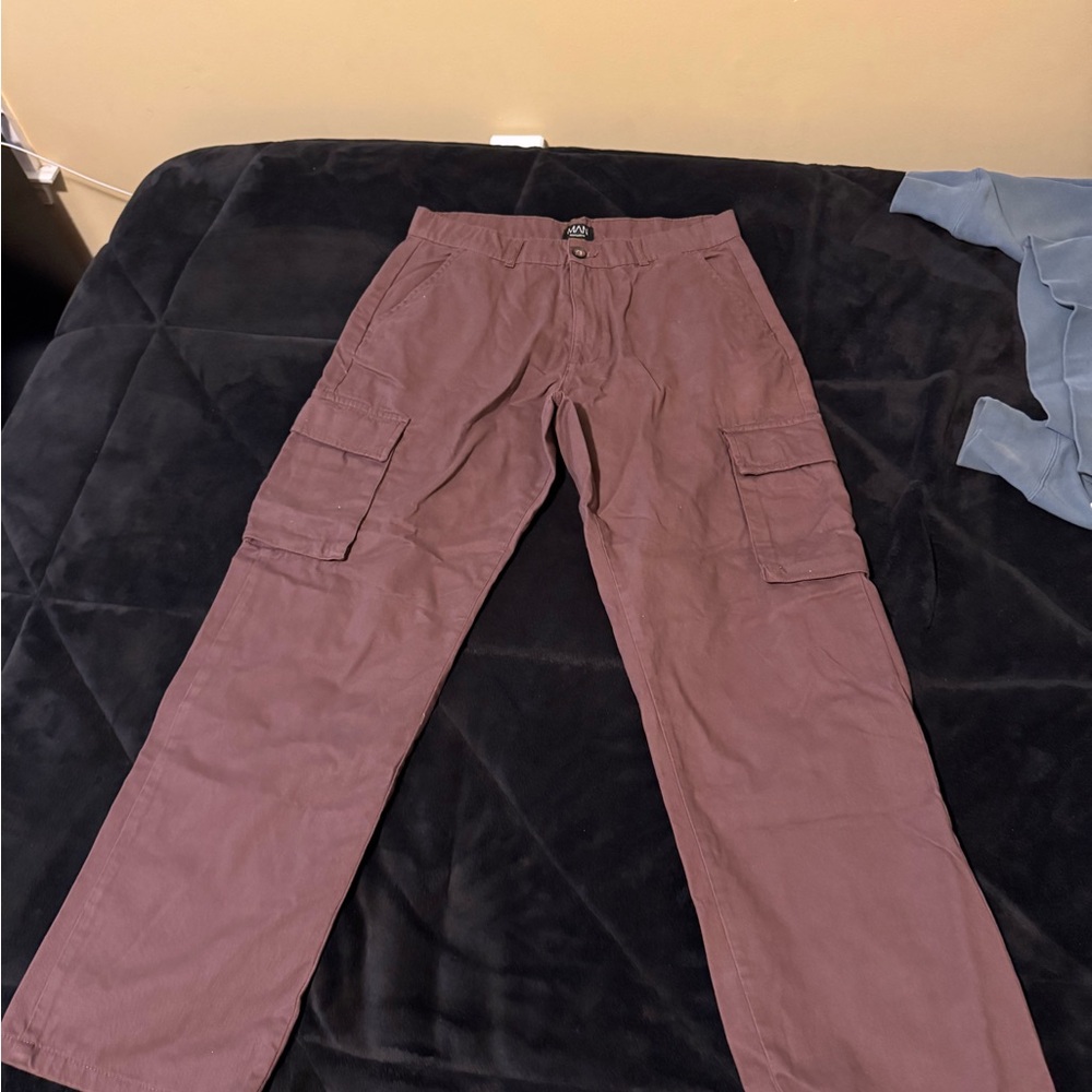 Men's Casual Cargo Pants in Brown